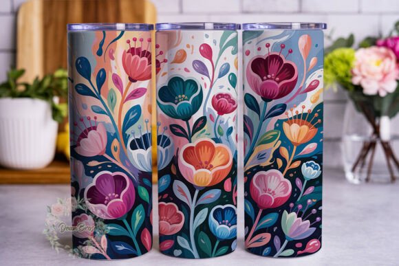 Abstract Floral Design 20oz Tumbler Wrap Review