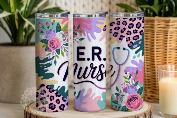 Abstract Floral Leopard Nurse Tumbler: A Designer's Review