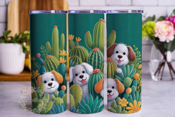Cute Dog Cactus 20oz Tumbler Wrap Review