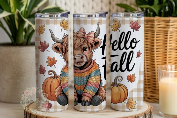 Cute Highland Cow Fall 20oz Tumbler Wrap Review