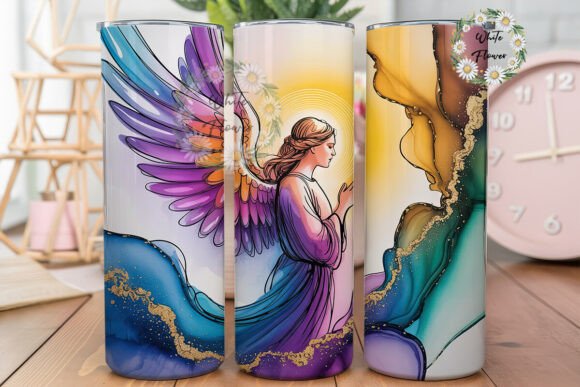 Ethereal Angel Alcohol Ink 20oz Tumbler Design Review