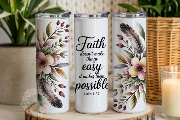 Faith Flowers Floral 20oz Tumbler Wrap Review