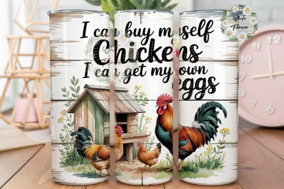 Farm Chickens Sunflower 20oz Tumbler Design Review