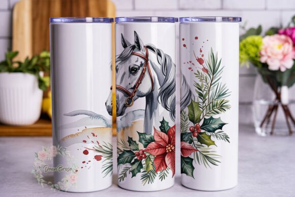 Festive Horse Poinsettia Tumbler Wrap Review
