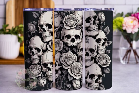 Gothic Skulls Roses 20oz Tumbler Wrap: A Designer's Review