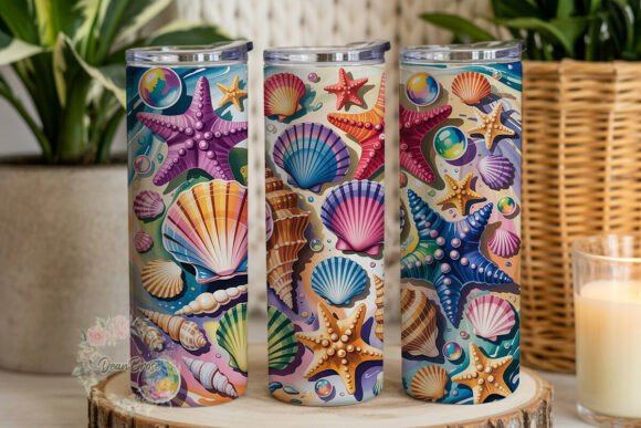Ocean Seashell Starfish 20oz Tumbler Design Review