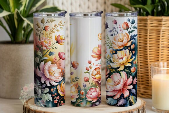 Pastel Floral Watercolor 20oz Tumbler Design Review