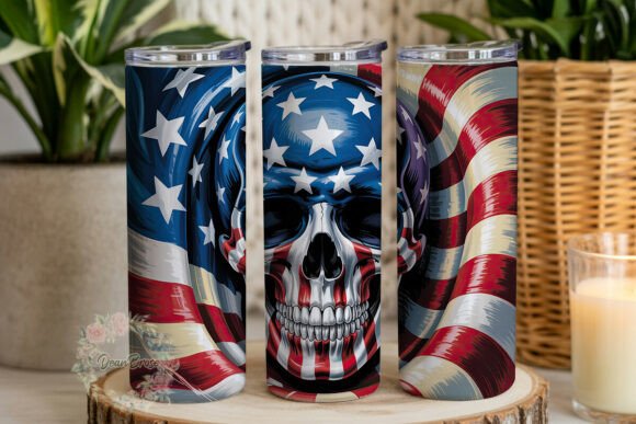 Patriotic Skull 20oz Tumbler Wrap: A Designer's Review