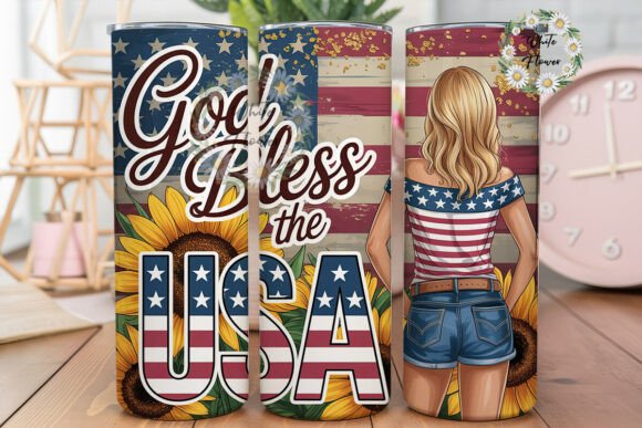 Patriotic Sunflower Girl 20oz Tumbler: A Designer's Review