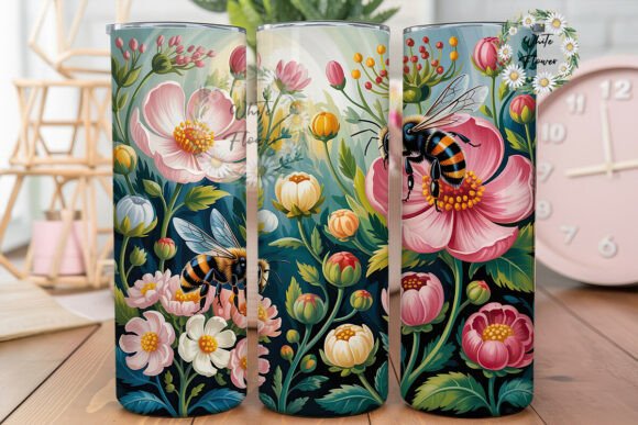 Pink Floral Bumble Bee Garden Tumbler Review