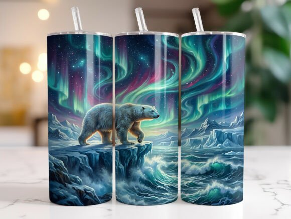 Polar Bear Northern Lights Tumbler Wrap: A Designer's Review