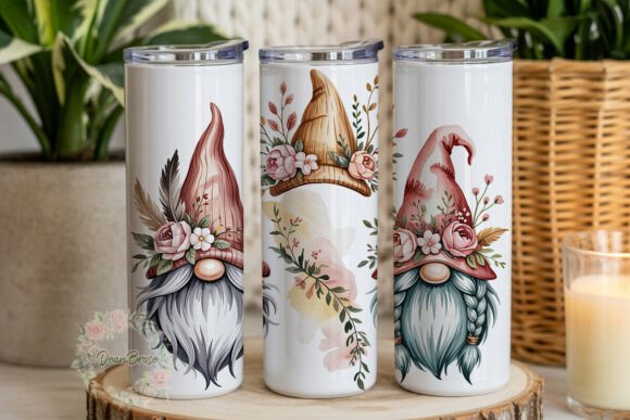Review: Boho Gnome Floral Watercolor Tumbler Design