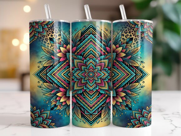 Review: Colorful Tribal Mandala Leopard Tumbler Design