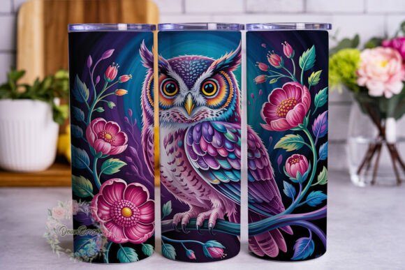Review: Enchanted Owl Floral 20oz Tumbler Wrap Design