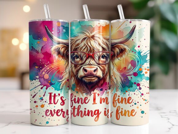 Review: Funny Highland Cow 20 Oz Tumbler Wrap for Crafters