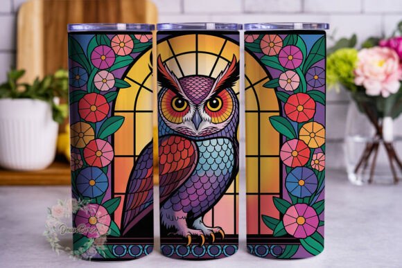 Review: Stained Glass Owl Floral 20oz Tumbler Design
