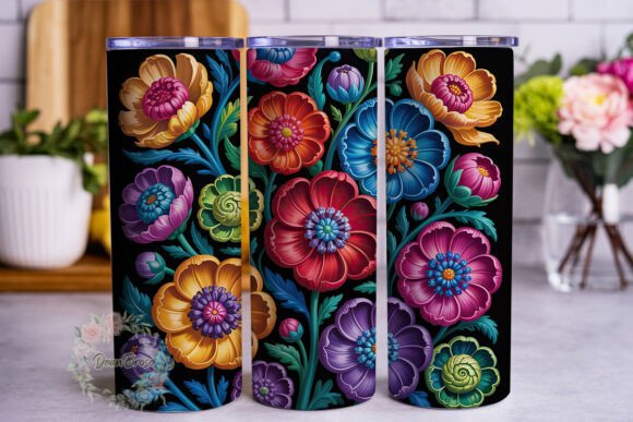Review: Vibrant Layered Flowers 20oz Tumbler Wrap