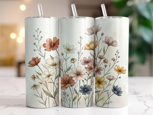 Review: Wildflower Meadow Flowers Pastel Tumbler Design
