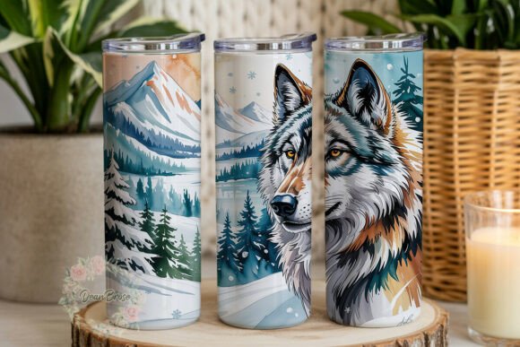 Review: Winter Wolf Forest 20oz Tumbler Wrap Design