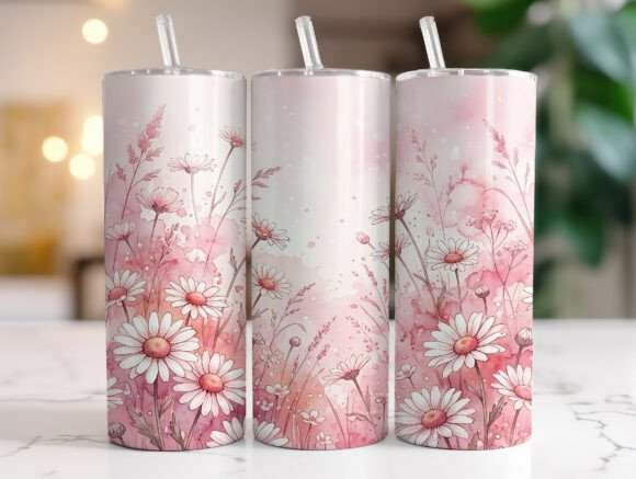 Soft Pink Wildflower Daisy Tumbler Wrap Review