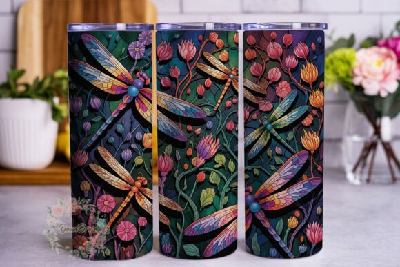 Vibrant Dragonfly Stained Glass Tumbler: A Designer's Review