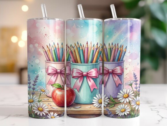 Watercolor Teacher Tumbler Wrap: A Designer's Review