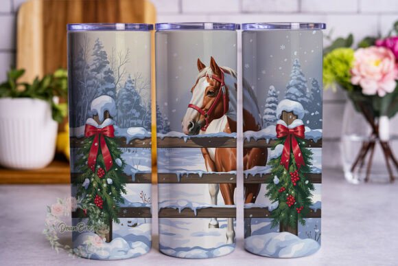 Winter Horse Christmas Tumbler Wrap Review
